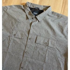 Prana Mens Vented Button Up Hiking Fishing Shirt Lightweight Performance XXL